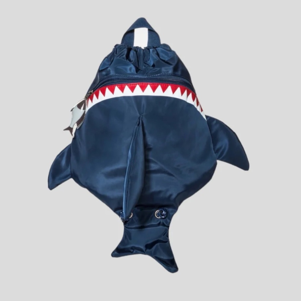 Kids  3D Shark Drawstring Backpack NWT